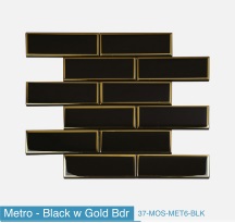 Metro-Black w Gold Bdr